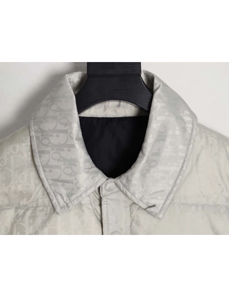 DIOR Dior allover dark pattern presbyopic lapel down jacket,Dior Jacket,Jacket,APPAREL
