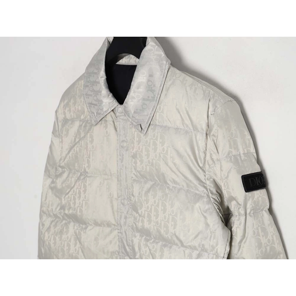 DIOR Dior allover dark pattern presbyopic lapel down jacket,Dior Jacket,Jacket,APPAREL