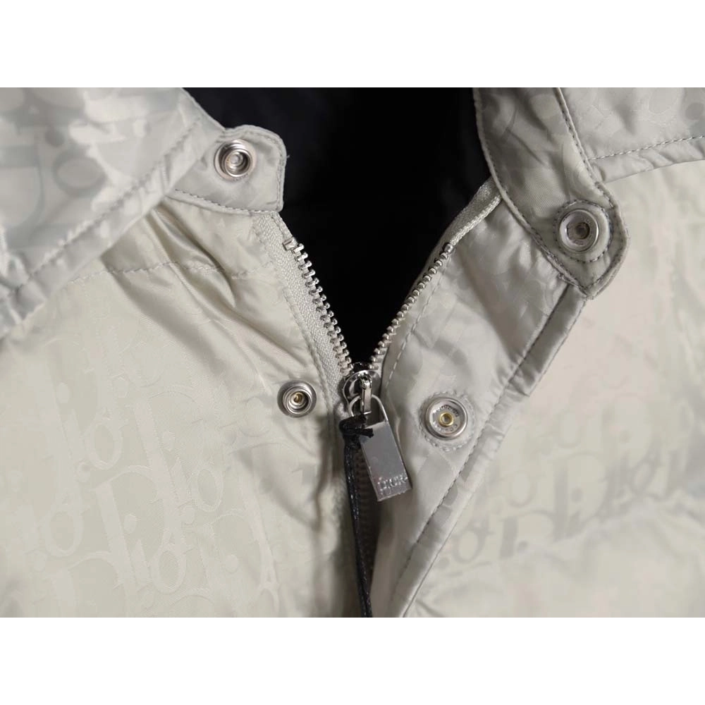 DIOR Dior allover dark pattern presbyopic lapel down jacket,Dior Jacket,Jacket,APPAREL