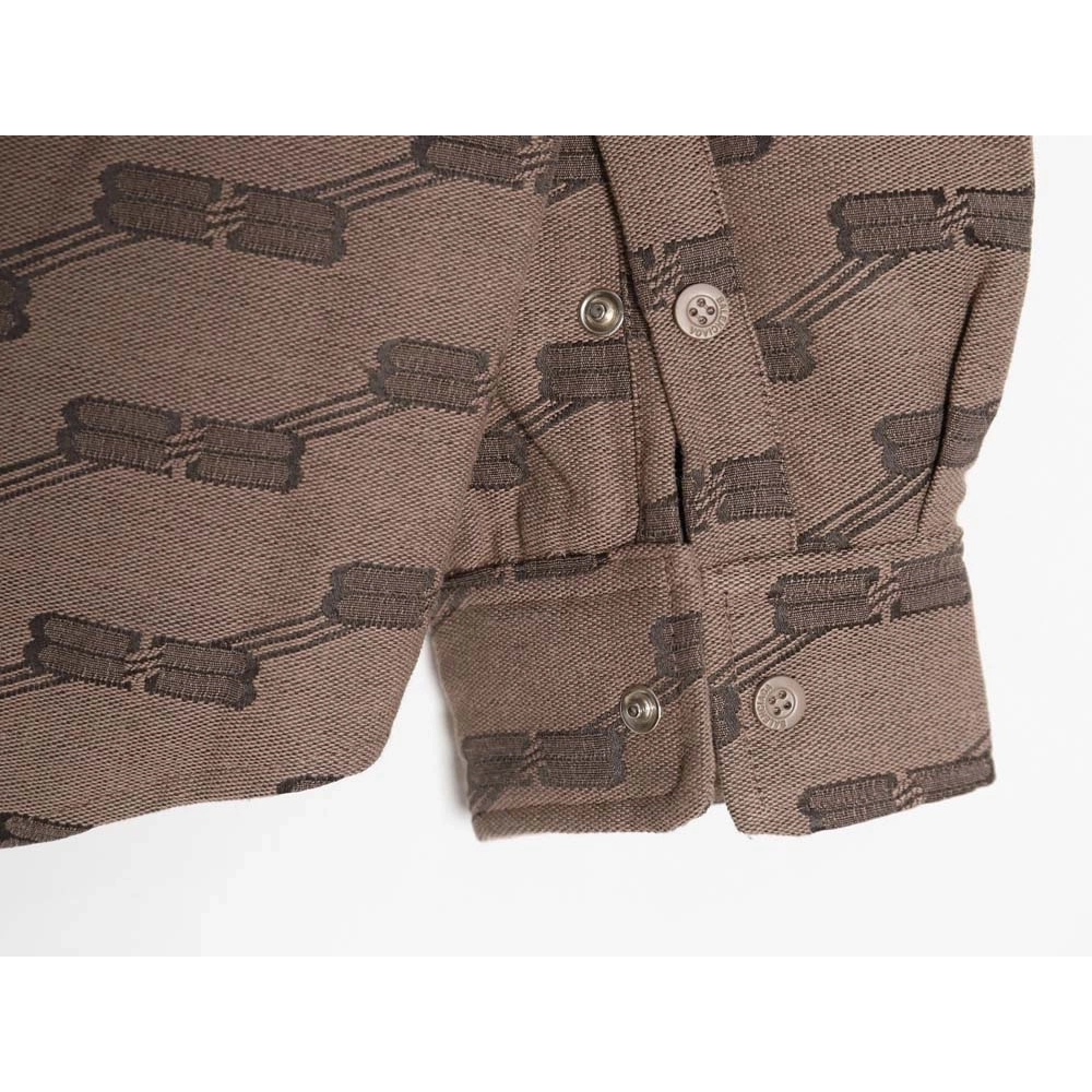 Balenciaga BLCG 23FW new standard double B lock jacquard lapel shirt cotton jacket,Balenciaga Jacket,Jacket,APPAREL