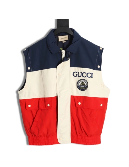 Gucci 2023 Autumn and Winter New Style Contrast Color Casual TwoWear Vest Jacket,Gucci Jacket,Jacket,APPAREL