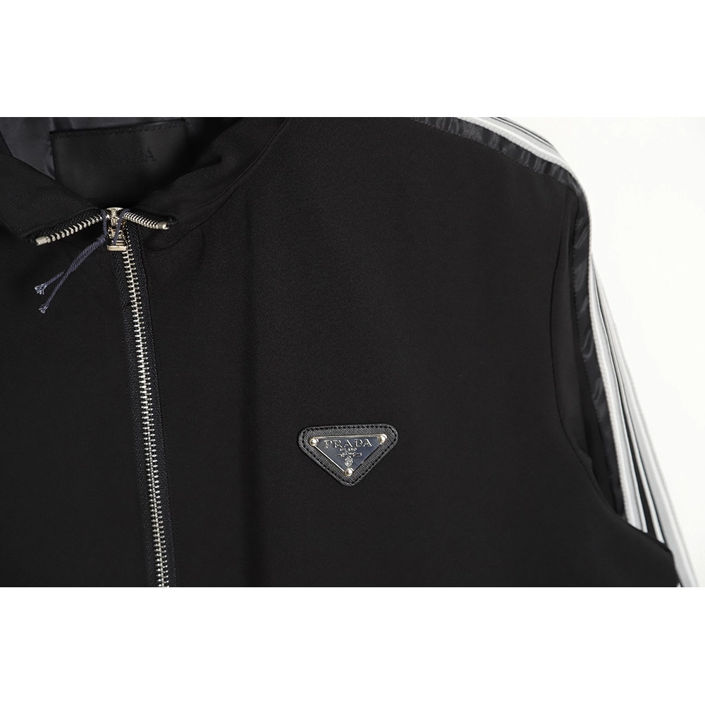 PRADA 23SS School Uniform Stand Collar Jacket,Prada Jacket,Jacket,APPAREL