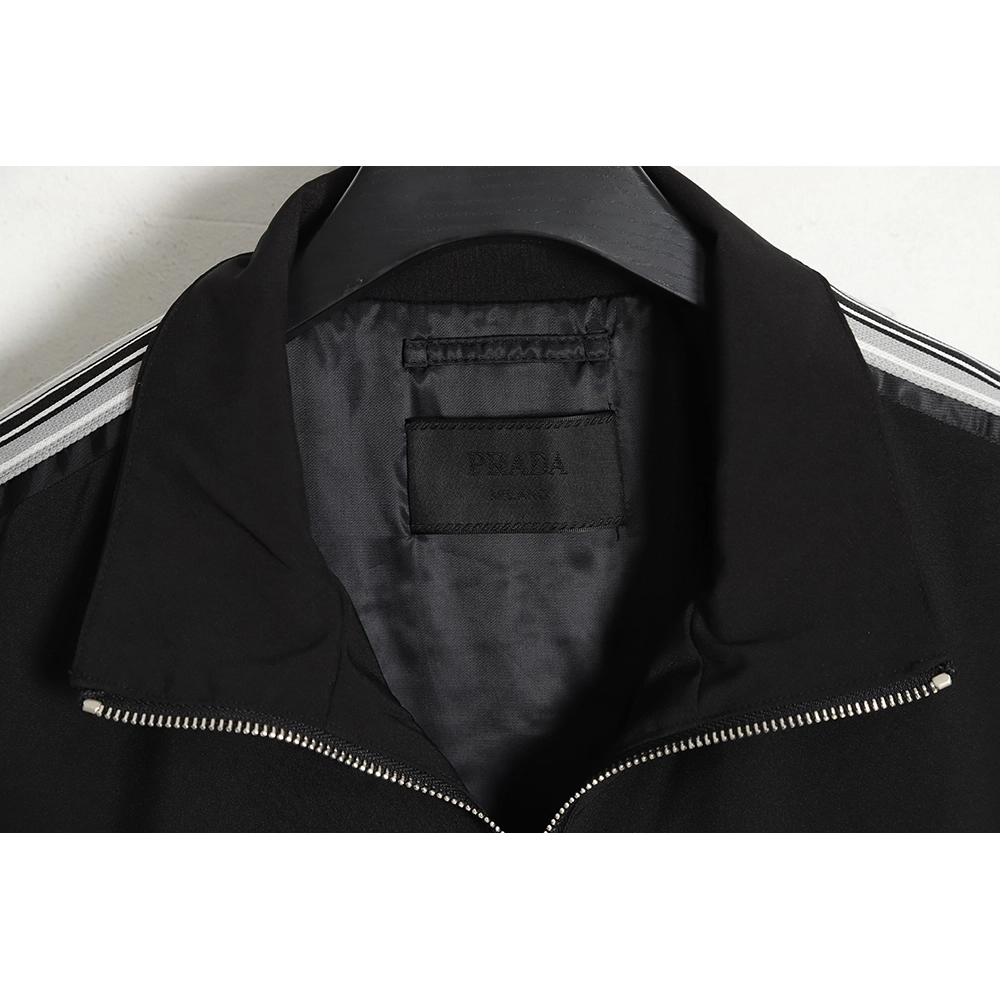 PRADA 23SS School Uniform Stand Collar Jacket,Prada Jacket,Jacket,APPAREL