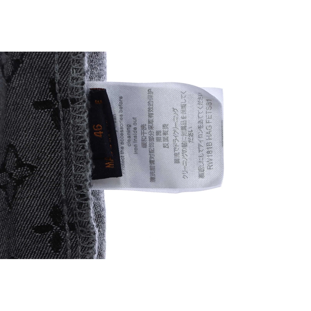 Louis Vuitton joint NIGO stitching contrast color denim jacket,Louis Vuitton Jacket,Jacket,APPAREL