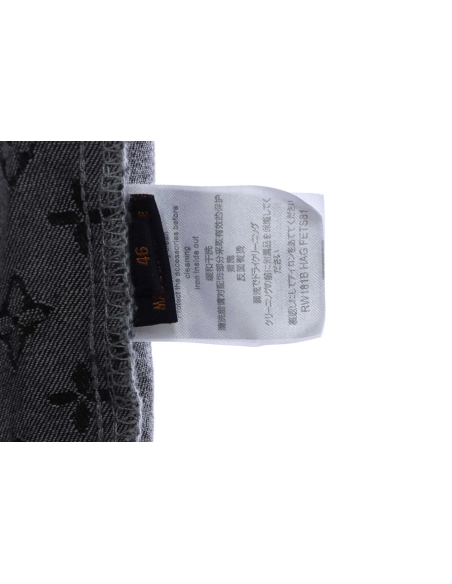 Louis Vuitton joint NIGO stitching contrast color denim jacket,Louis Vuitton Jacket,Jacket,APPAREL