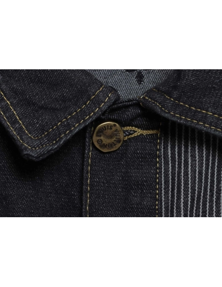 Louis Vuitton joint NIGO stitching contrast color denim jacket,Louis Vuitton Jacket,Jacket,APPAREL