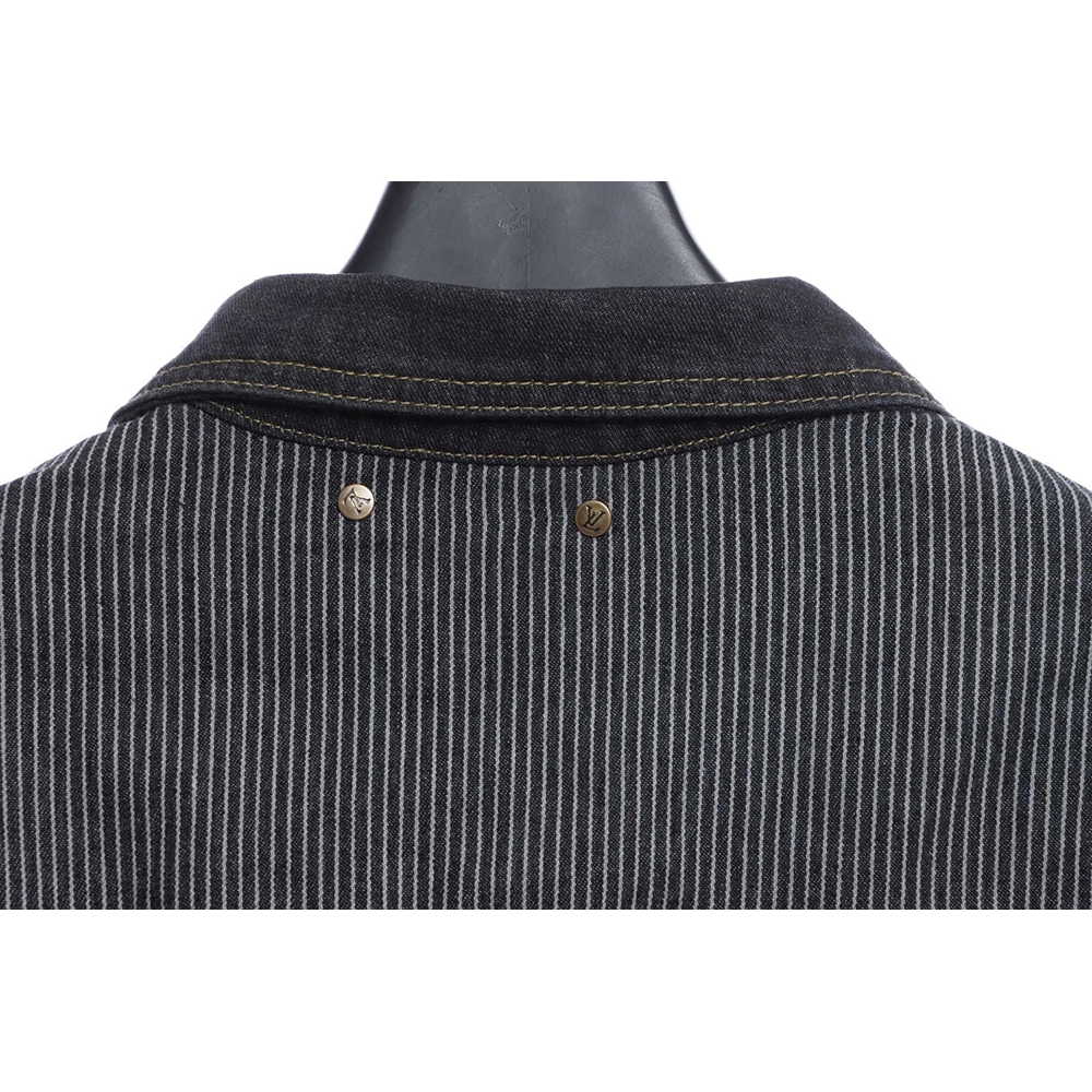 Louis Vuitton joint NIGO stitching contrast color denim jacket,Louis Vuitton Jacket,Jacket,APPAREL