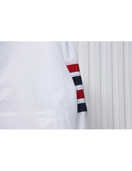 Thom Browne double layer four bar woven stand collar jacket,Thom Browne Jacket,Jacket,APPAREL