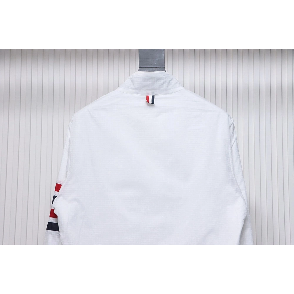 Thom Browne double layer four bar woven stand collar jacket,Thom Browne Jacket,Jacket,APPAREL