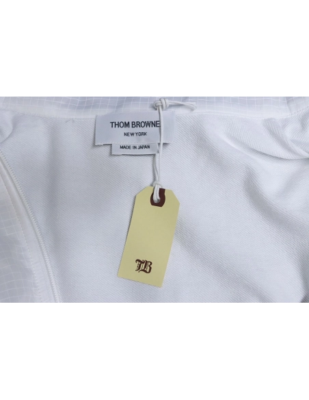 Thom Browne double layer four bar woven stand collar jacket,Thom Browne Jacket,Jacket,APPAREL