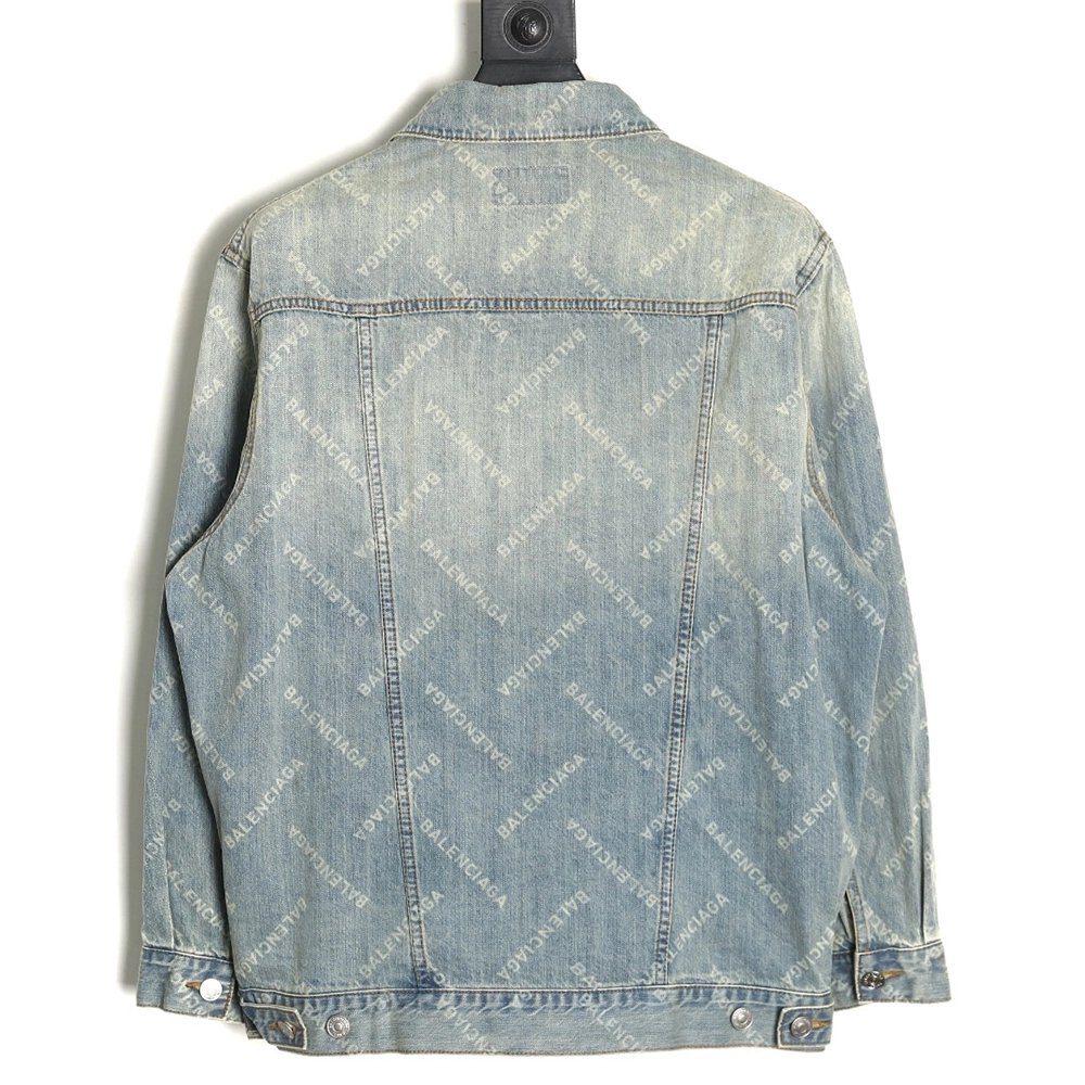 Balenciaga laserprinted denim jacket,Balenciaga Jacket,Jacket,APPAREL