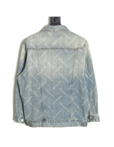 Balenciaga laserprinted denim jacket,Balenciaga Jacket,Jacket,APPAREL