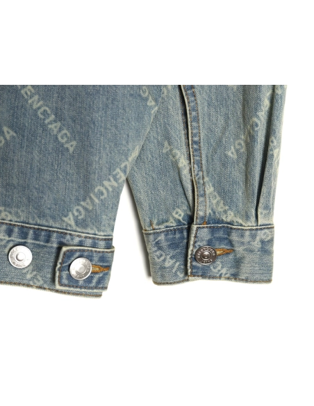 Balenciaga laserprinted denim jacket,Balenciaga Jacket,Jacket,APPAREL