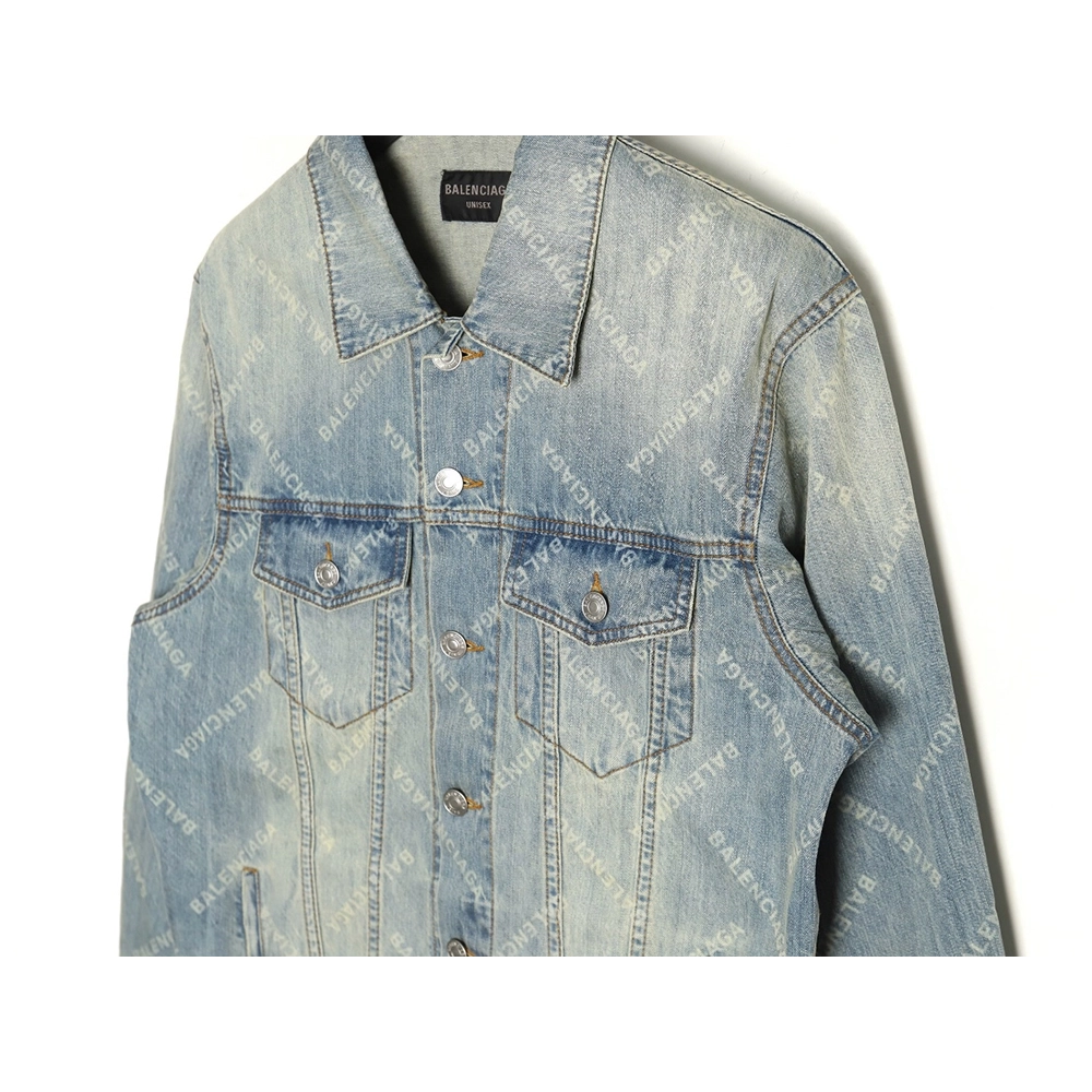 Balenciaga laserprinted denim jacket,Balenciaga Jacket,Jacket,APPAREL