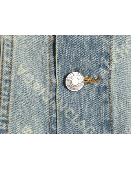 Balenciaga laserprinted denim jacket,Balenciaga Jacket,Jacket,APPAREL