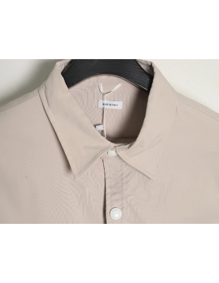 Thom Browne Nylon White Four Stripe Shirt Jacket,Thom Browne Jacket,Jacket,APPAREL