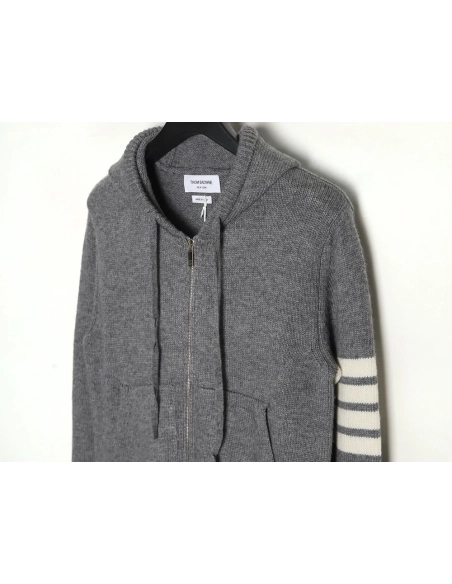 Thom Browne Sailboat Australian Wool Hooded Jacket TSK1,Thom Browne Jacket,Jacket,APPAREL