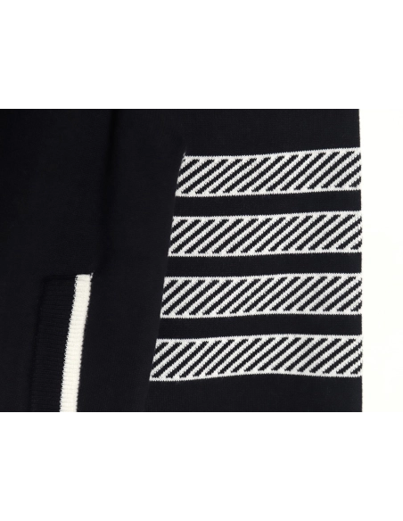 Thom Browne Anchor Baseball Jacket TSK1,Thom Browne Jacket,Jacket,APPAREL