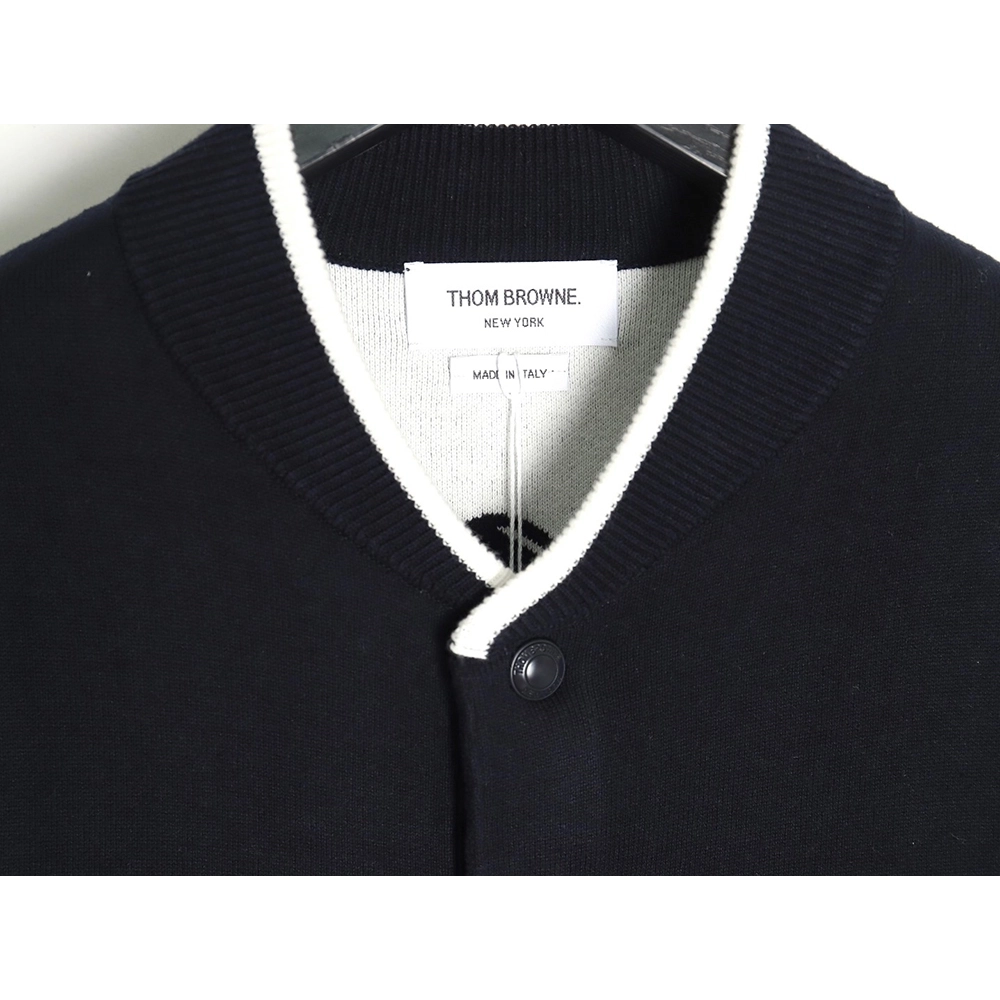 Thom Browne Anchor Baseball Jacket TSK1,Thom Browne Jacket,Jacket,APPAREL
