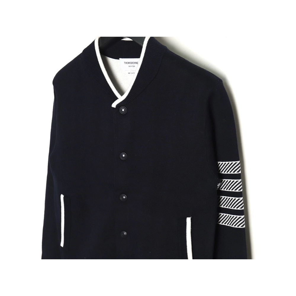 Thom Browne Anchor Baseball Jacket TSK1,Thom Browne Jacket,Jacket,APPAREL