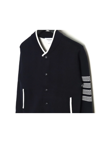 Thom Browne Anchor Baseball Jacket TSK1,Thom Browne Jacket,Jacket,APPAREL