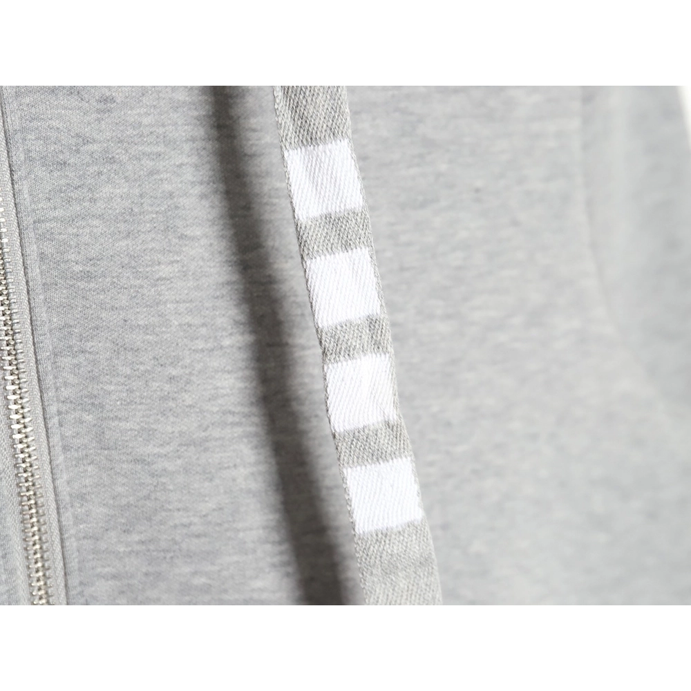 Thom Browne yarndyed drawstring zipper jacket TSK2,Thom Browne Jacket,Jacket,APPAREL