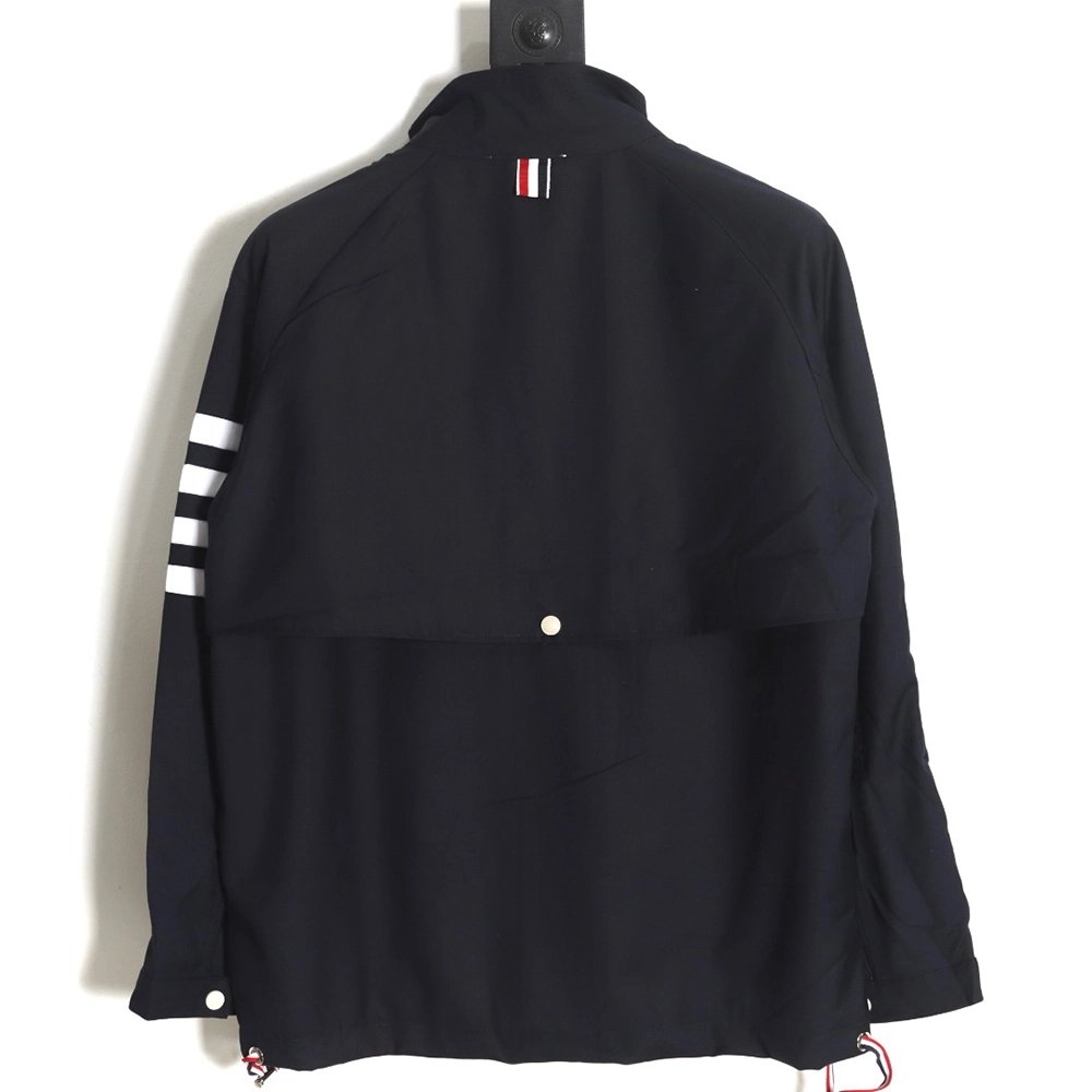 Thom Browne White Quad Bar Double Zip Jacket,Thom Browne Jacket,Jacket,APPAREL