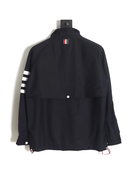 Thom Browne White Quad Bar Double Zip Jacket,Thom Browne Jacket,Jacket,APPAREL