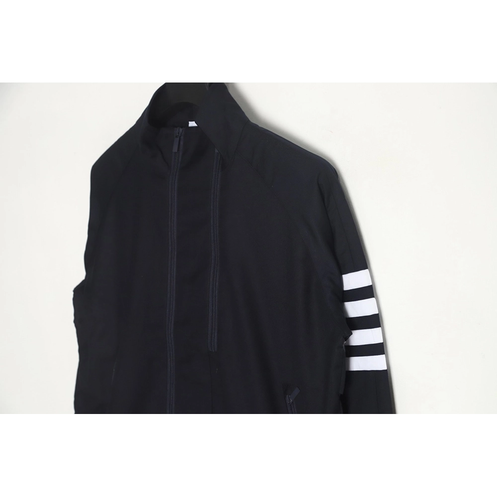 Thom Browne White Quad Bar Double Zip Jacket,Thom Browne Jacket,Jacket,APPAREL