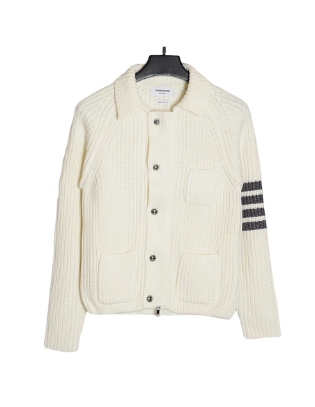 THOM BROWNE 20FW Chunky stitch zip lapel jacket,Thom Browne Jacket,Jacket,APPAREL