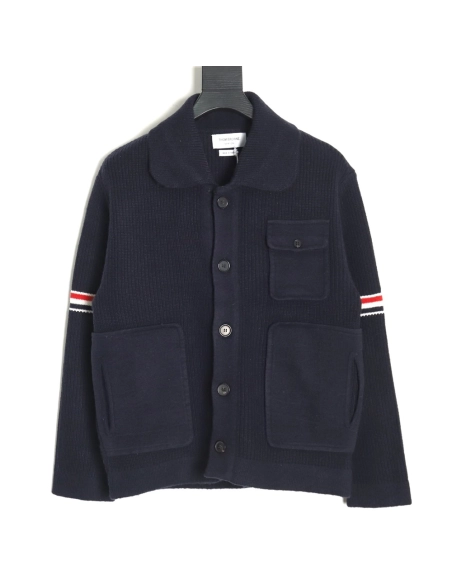 Thom Browne Heavy Wool Jacket TSK3,Thom Browne Jacket,Jacket,APPAREL