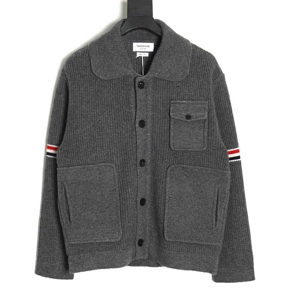 Thom Browne Heavy Wool Jacket TSK2,Thom Browne Jacket,Jacket,APPAREL