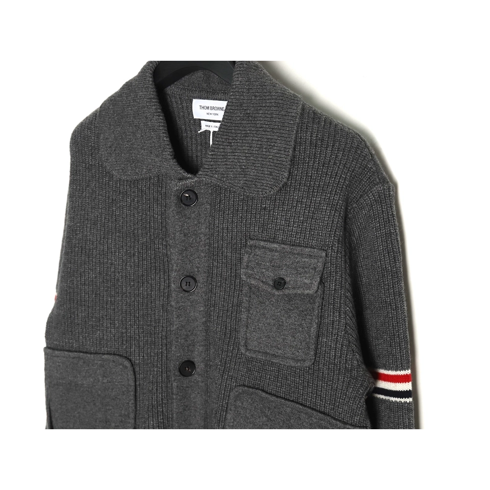 Thom Browne Heavy Wool Jacket TSK2,Thom Browne Jacket,Jacket,APPAREL