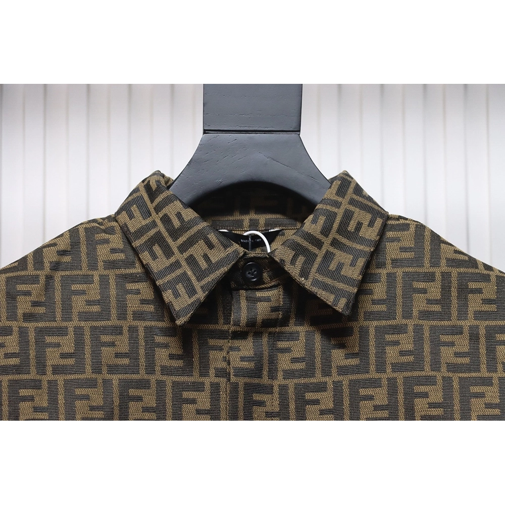 Fendi FF print longsleeved shirt jacket TSK1,Fendi Jacket,Jacket,APPAREL