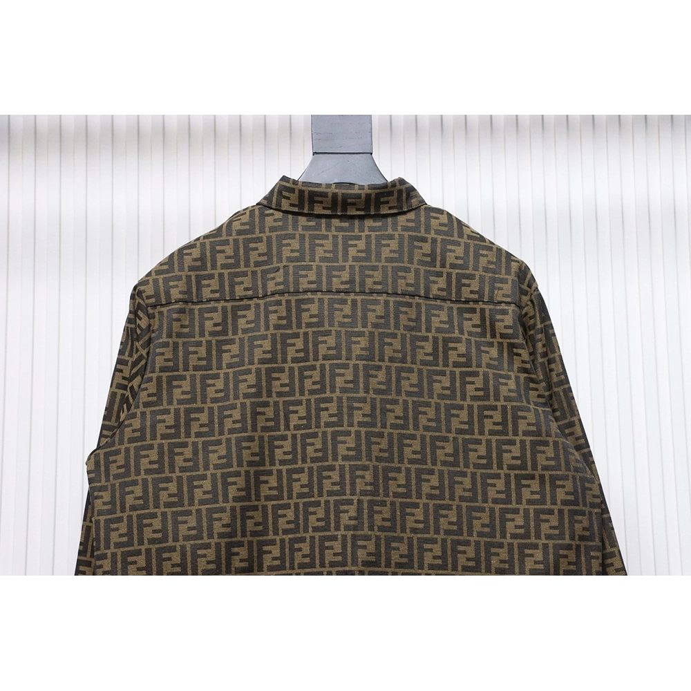 Fendi FF print longsleeved shirt jacket TSK1,Fendi Jacket,Jacket,APPAREL
