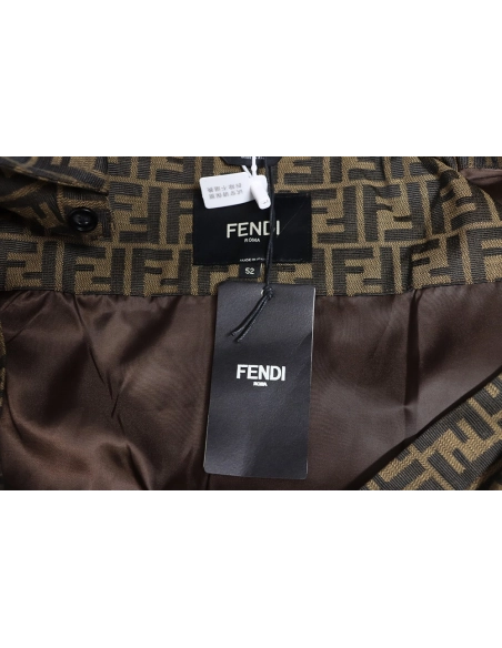Fendi FF print longsleeved shirt jacket TSK1,Fendi Jacket,Jacket,APPAREL
