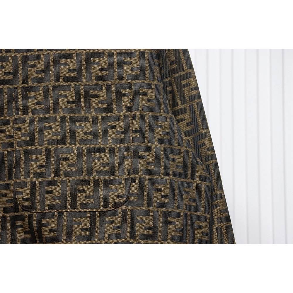 Fendi FF print longsleeved shirt jacket TSK1,Fendi Jacket,Jacket,APPAREL