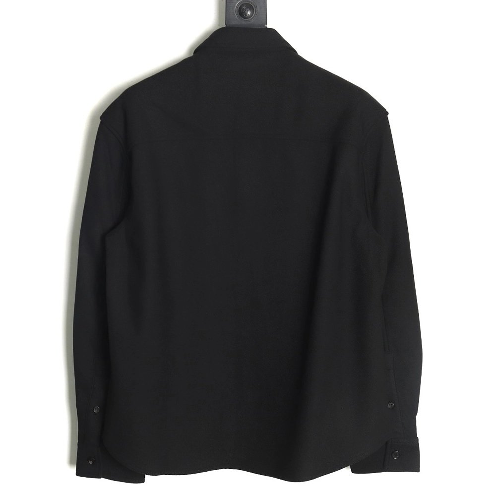 Loewe In Wool Embroidered Pocket Shirt Jacket,Loewe Jacket,Jacket,APPAREL