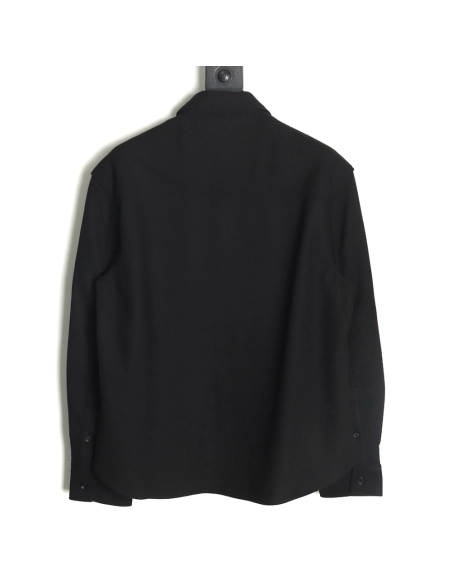 Loewe In Wool Embroidered Pocket Shirt Jacket,Loewe Jacket,Jacket,APPAREL