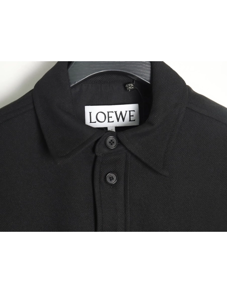 Loewe In Wool Embroidered Pocket Shirt Jacket,Loewe Jacket,Jacket,APPAREL
