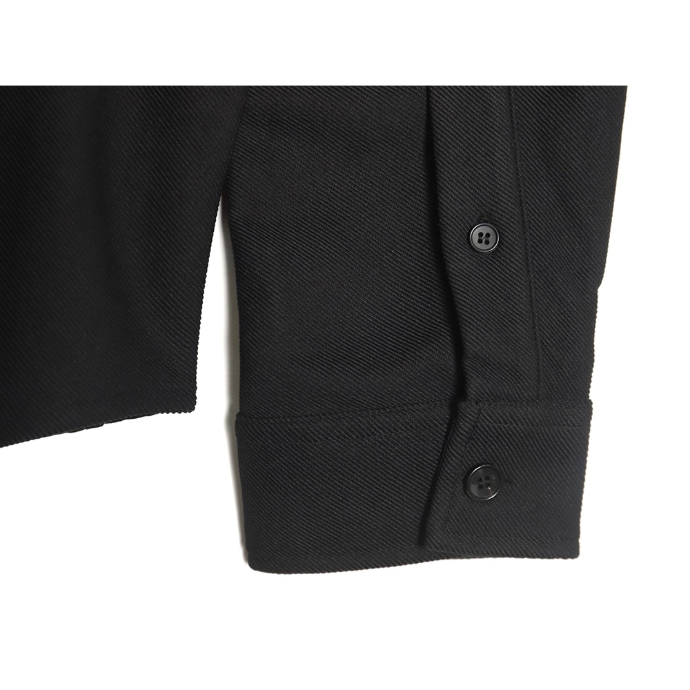 Loewe In Wool Embroidered Pocket Shirt Jacket,Loewe Jacket,Jacket,APPAREL