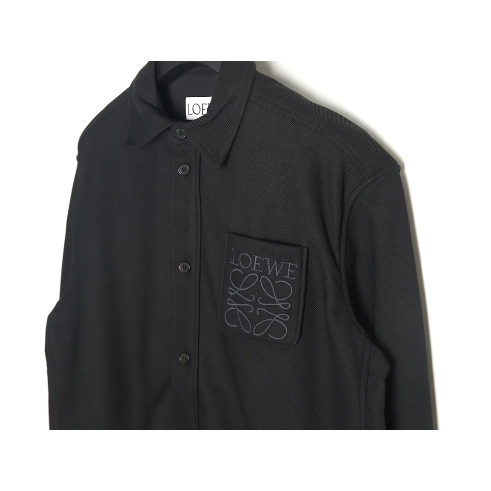 Loewe In Wool Embroidered Pocket Shirt Jacket,Loewe Jacket,Jacket,APPAREL