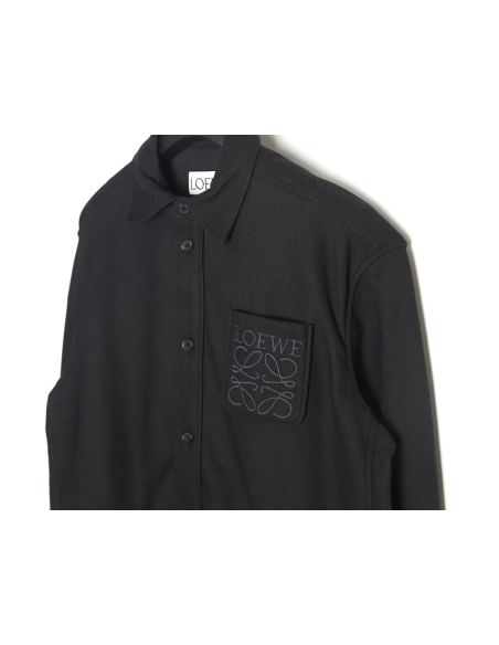 Loewe In Wool Embroidered Pocket Shirt Jacket,Loewe Jacket,Jacket,APPAREL
