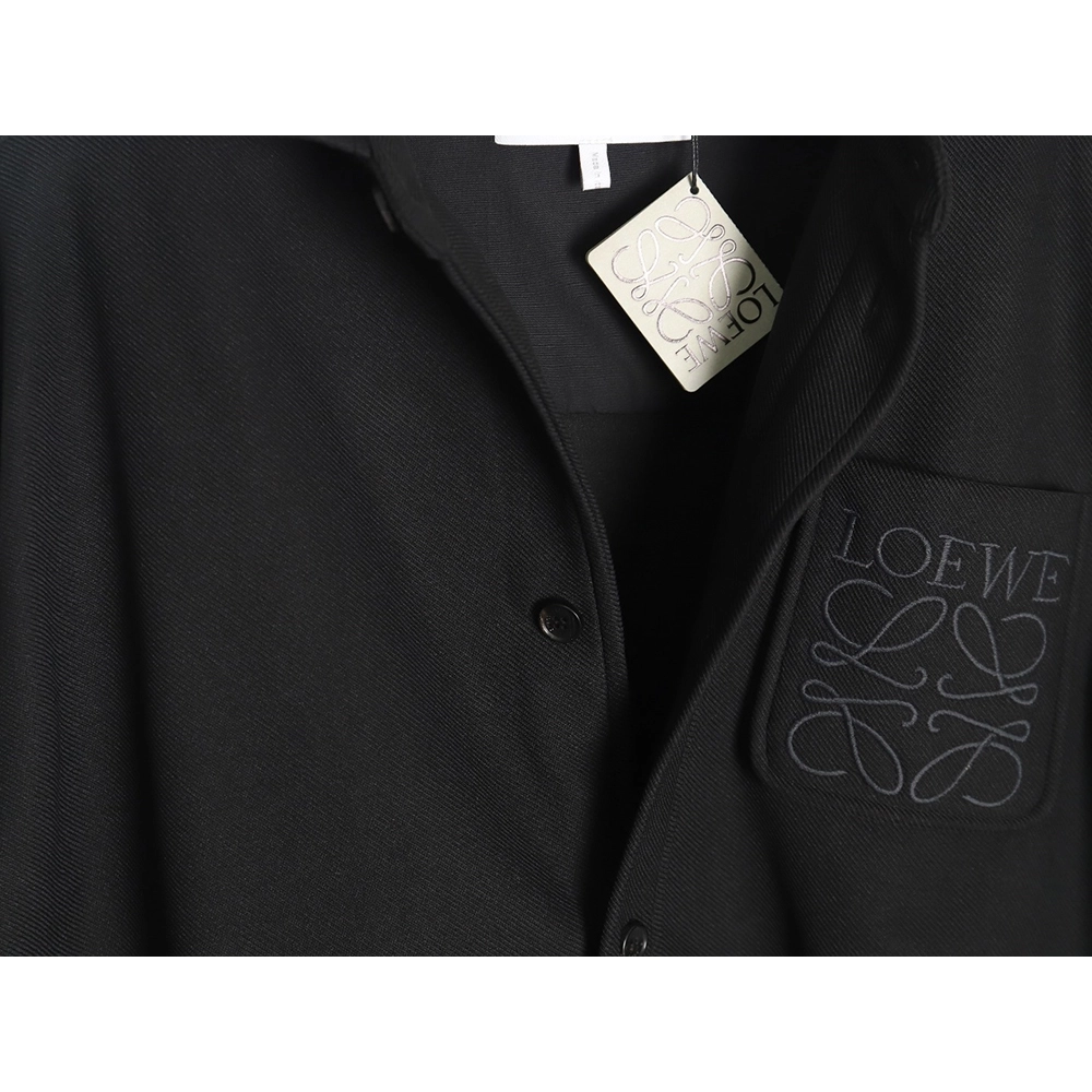 Loewe In Wool Embroidered Pocket Shirt Jacket,Loewe Jacket,Jacket,APPAREL