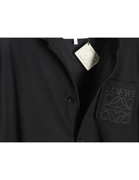 Loewe In Wool Embroidered Pocket Shirt Jacket,Loewe Jacket,Jacket,APPAREL