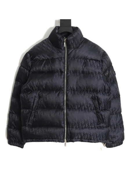 Dior 20FW all over printed dark pattern presbyopic down jacket,Dior Jacket,Jacket,APPAREL