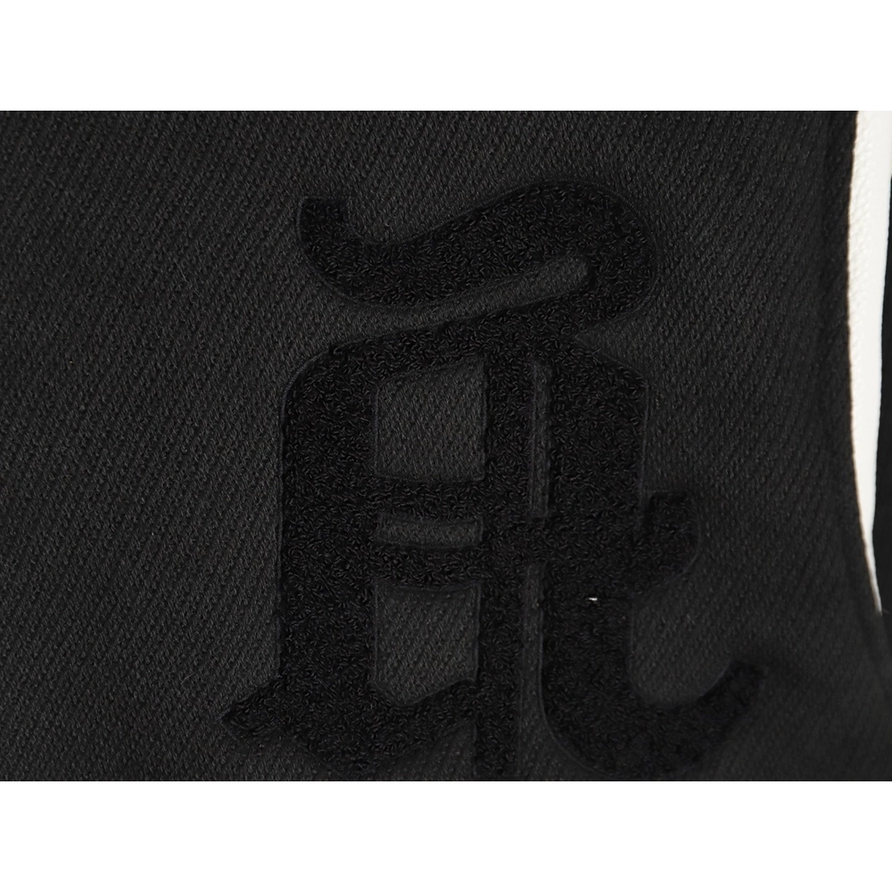 Askyurself scroll embroidered panel baseball jacket,ASKYURSELF Jacket,Jacket,APPAREL