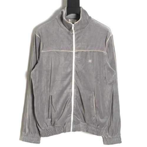 Celine 23FW velvet zipper jacket,Celine Jacket,Jacket,APPAREL