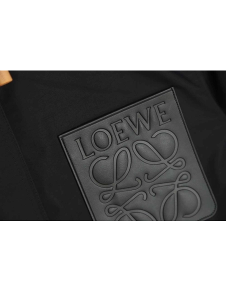 Loewe 22Fw leather label hooded midlength down jacket_CM_1,Loewe Jacket,Jacket,APPAREL