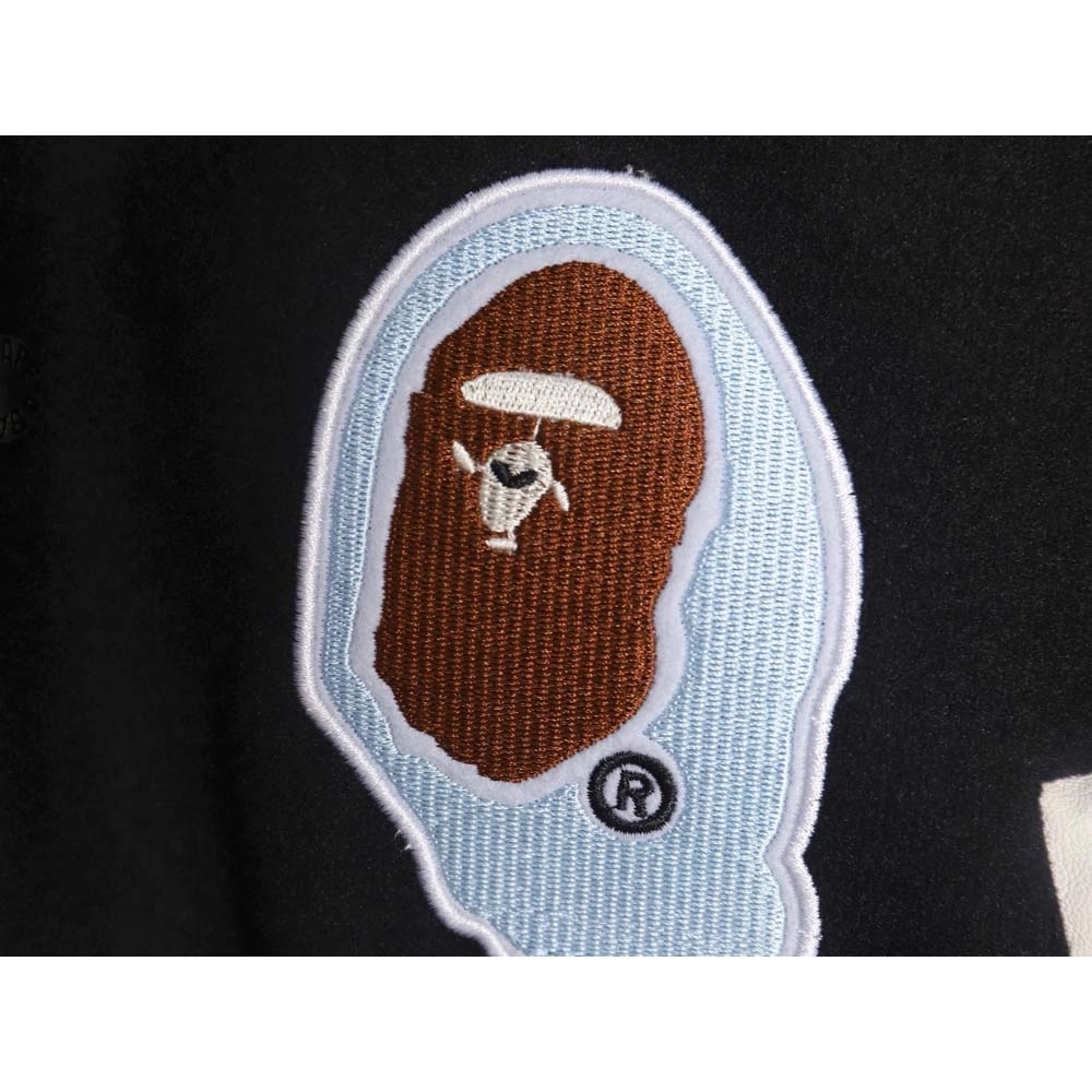 BAPE element pattern terry embroidered baseball jacket,Bape Jacket,Jacket,APPAREL